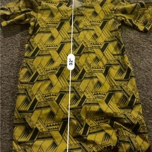 Tanoa Yellow and Black Geometric Dress
